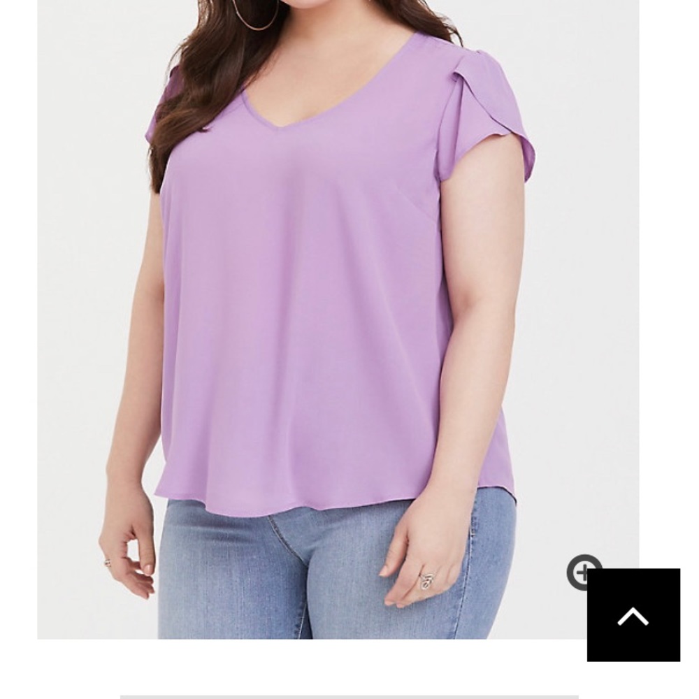 LAVENDER PURPLE GEORGETTE TULIP SLEEVE BLOUSE